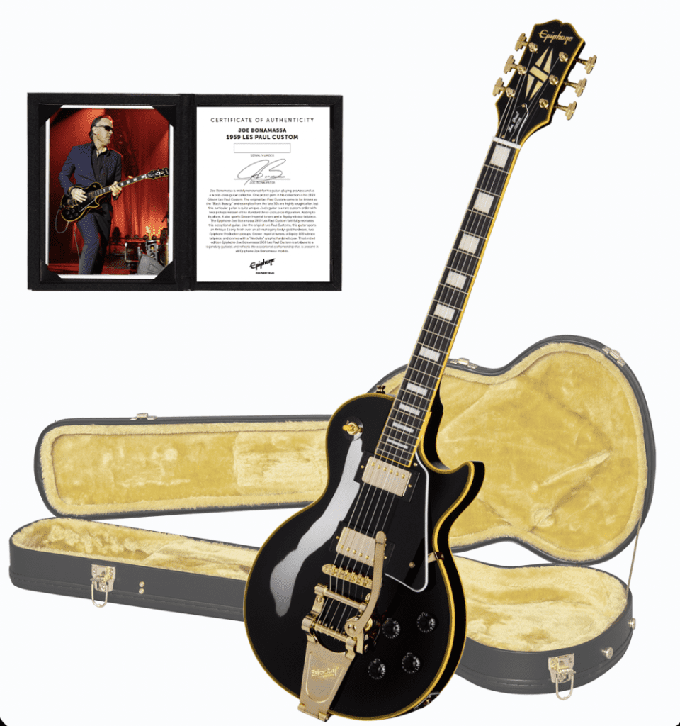 2025 Joe Bonamassa '59 Epiphone Les Paul Custom in Antique Ebony